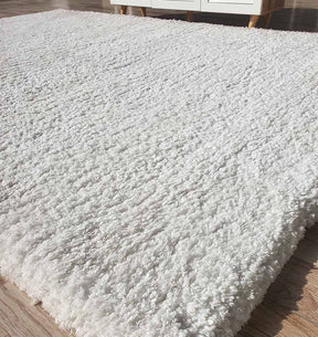 Soft White Shaggy Rug 170X240 CM