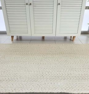 Hand Made Braided Rug Natural White & Gold (2 Sizes)