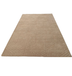 Premium Hand Tufted Beige Wool & Cotton Carpet (250cm x 350cm)