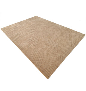 Premium Hand Tufted Beige Wool & Cotton Carpet (250cm x 350cm)