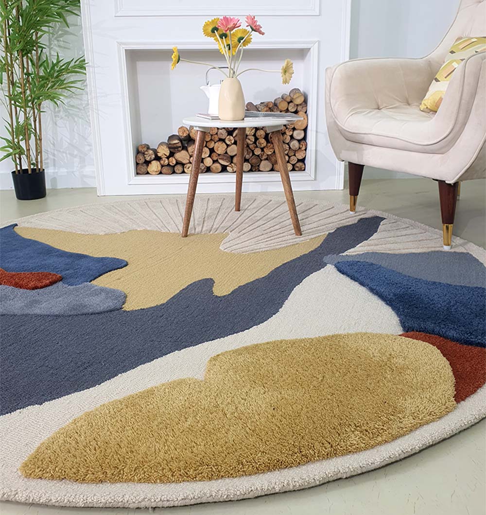 Premium Handmade Multi Colour Hand Tufted Carpet (200cm)