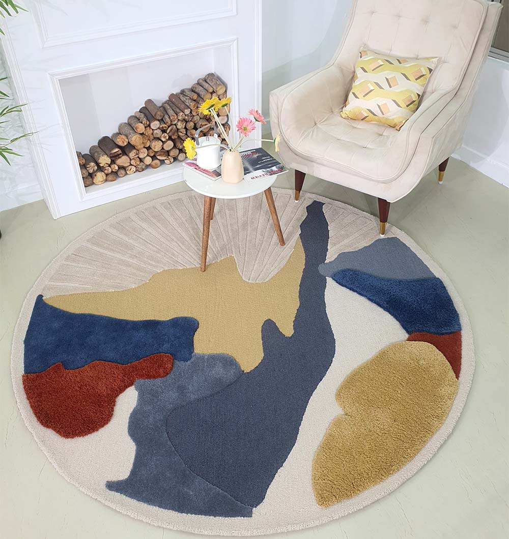 Premium Handmade Multi Colour Hand Tufted Carpet (200cm)