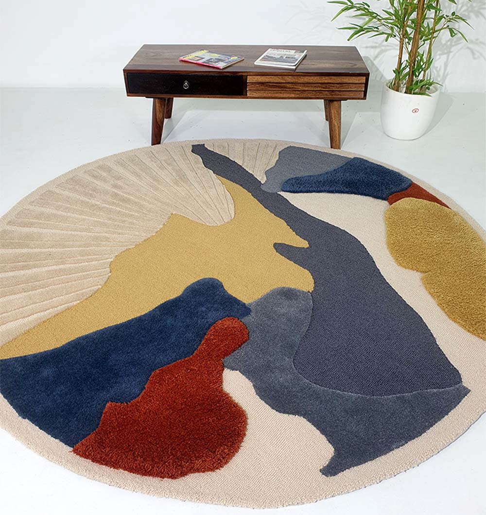 Premium Handmade Multi Colour Hand Tufted Carpet (200cm)