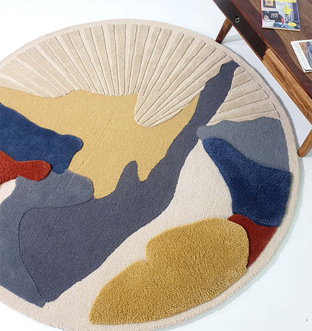 Premium Handmade Multi Colour Hand Tufted Carpet (200cm)