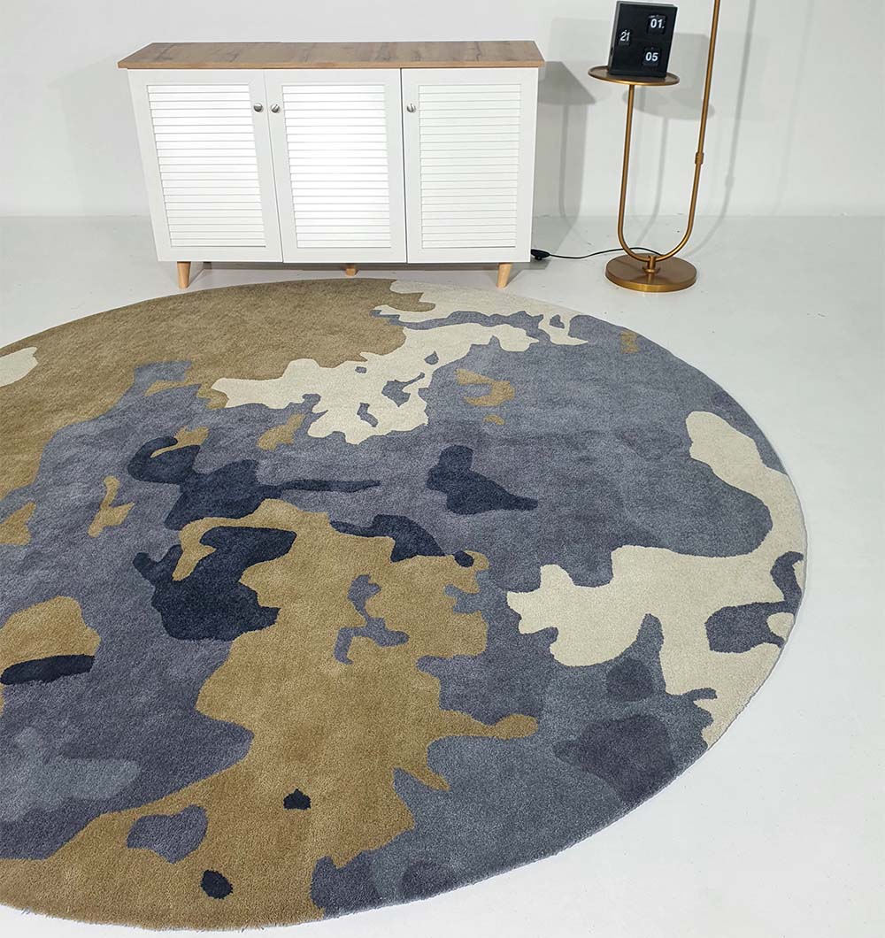 Premium Round Handmade Multi Colour Carpet (200cm)