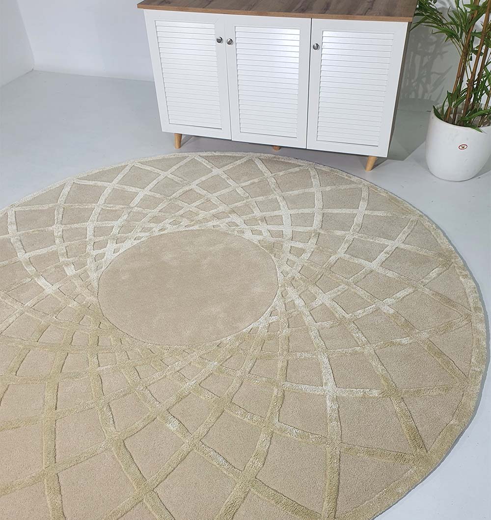 Premium Round Handmade Hand Tufted Carpet (200cm)