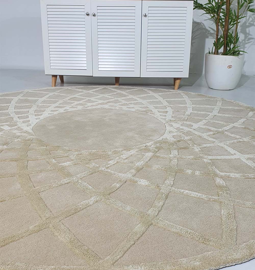 Premium Round Handmade Hand Tufted Carpet (200cm)