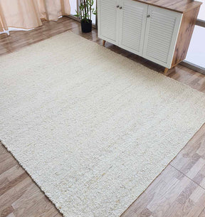 Handmade Natural Off White Woven Rug For Home Decor (5 Sizes)