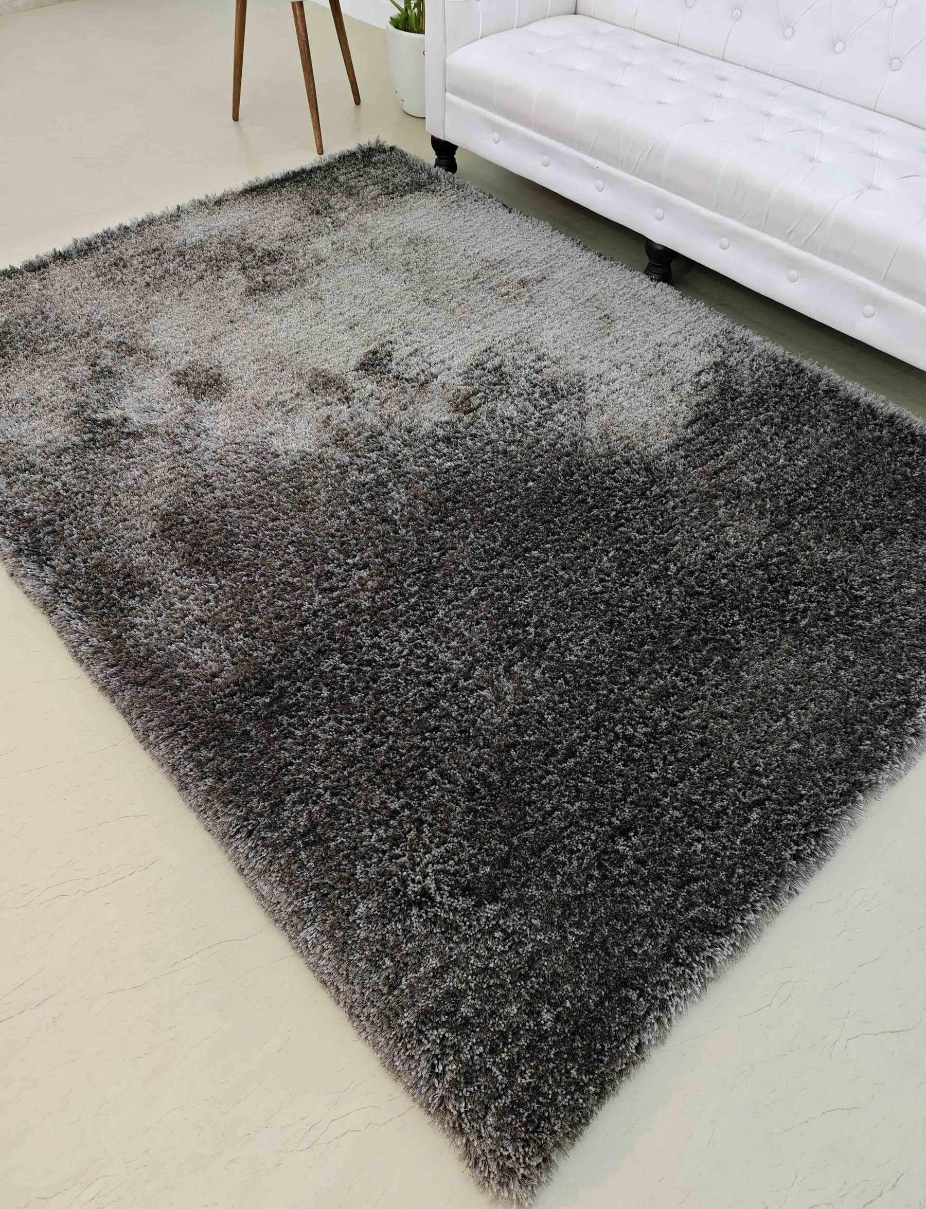 Grey Color Shaggy Rug 170X240 CM