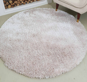 Light Pink Home Decor Round Shaggy Rug 150 CM