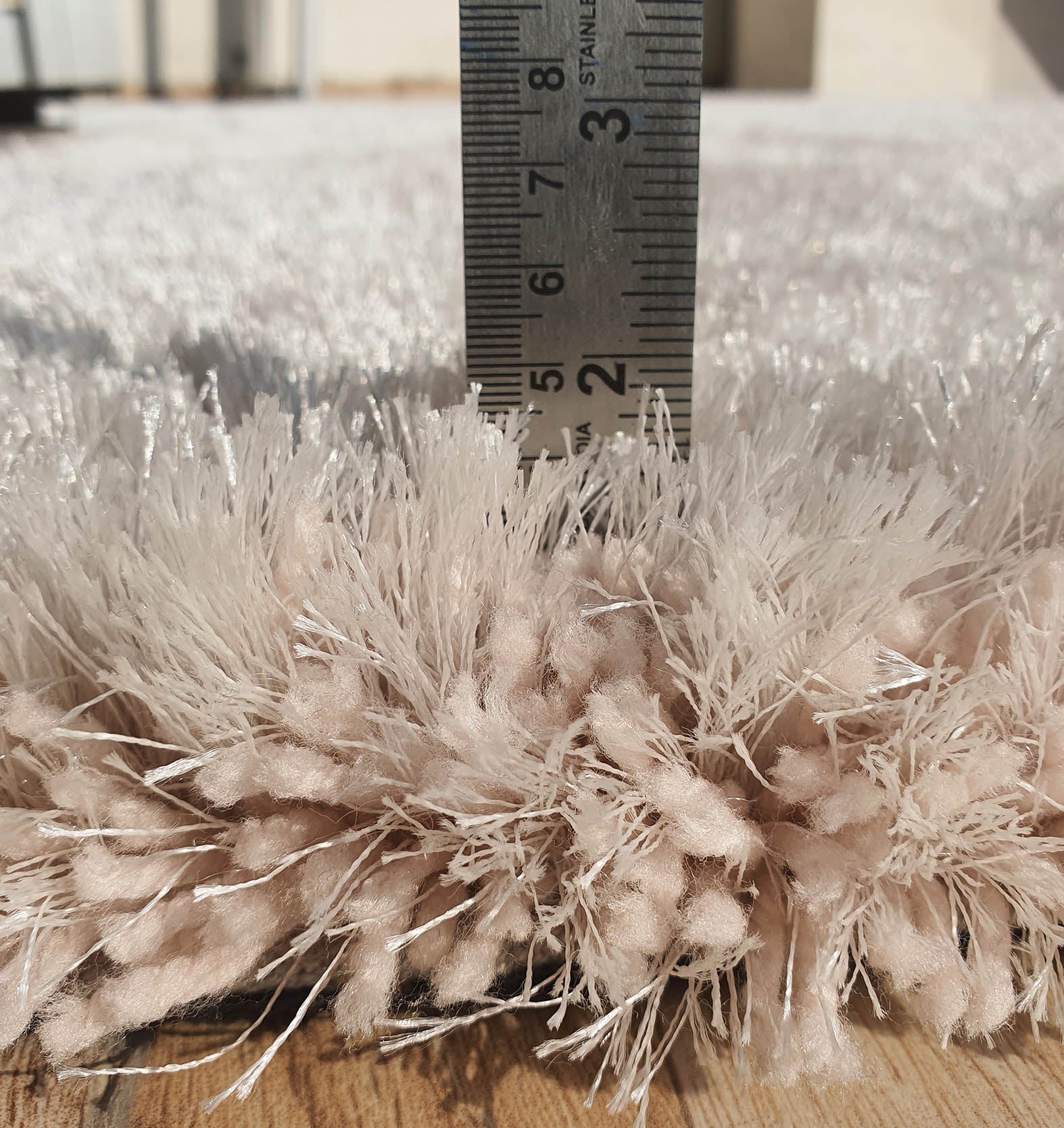 Light Pink Color Bedroom Shaggy Rug 250X350 CM