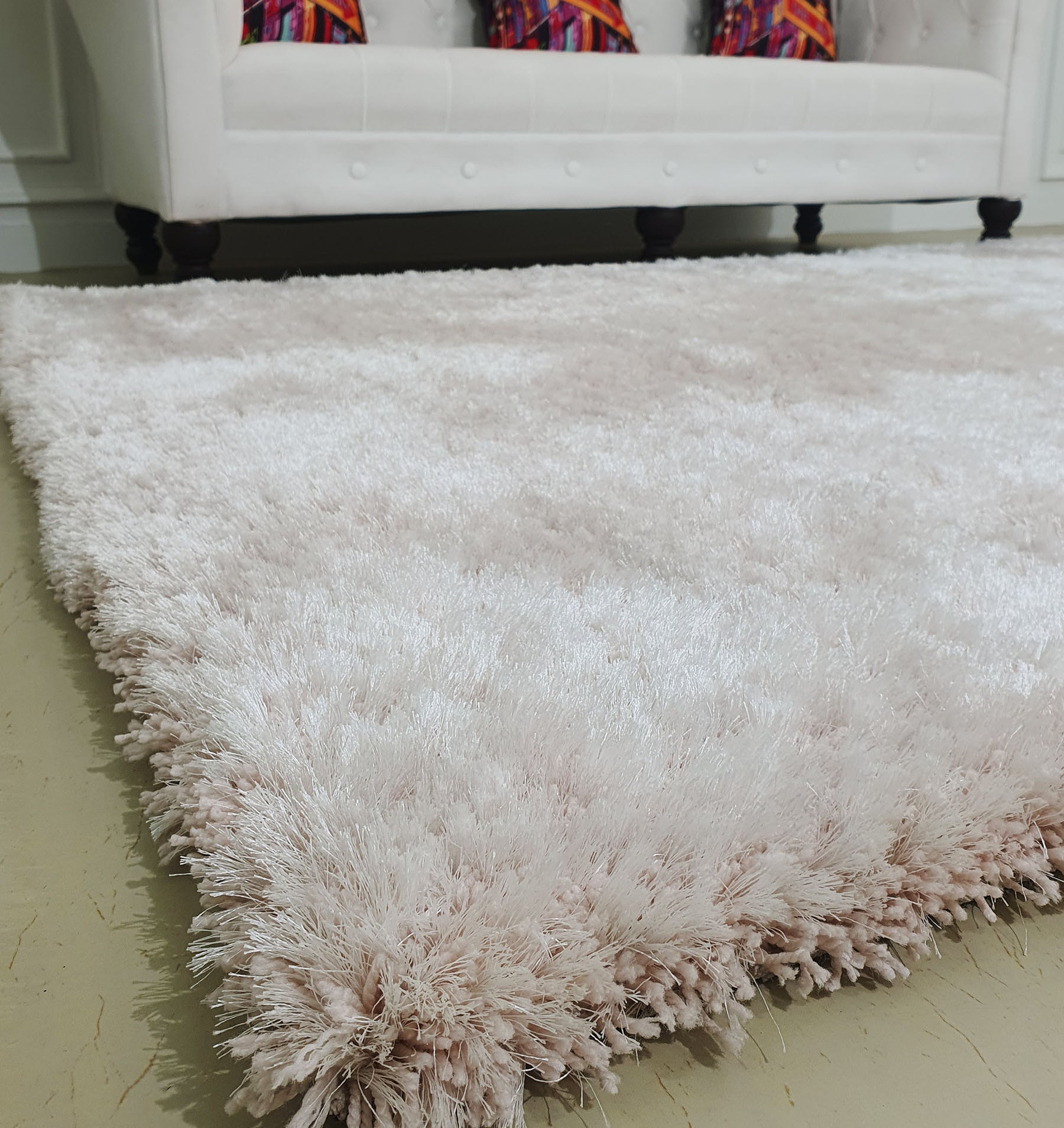 Light Pink Color Home Decor Shaggy Rug 300×400 CM