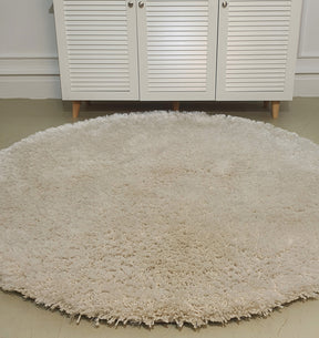 White Cloud  Round Shaggy Rug 200 CM