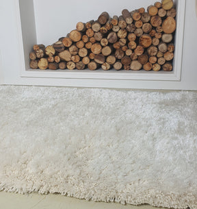 White Color Shaggy Rug 80X200 CM