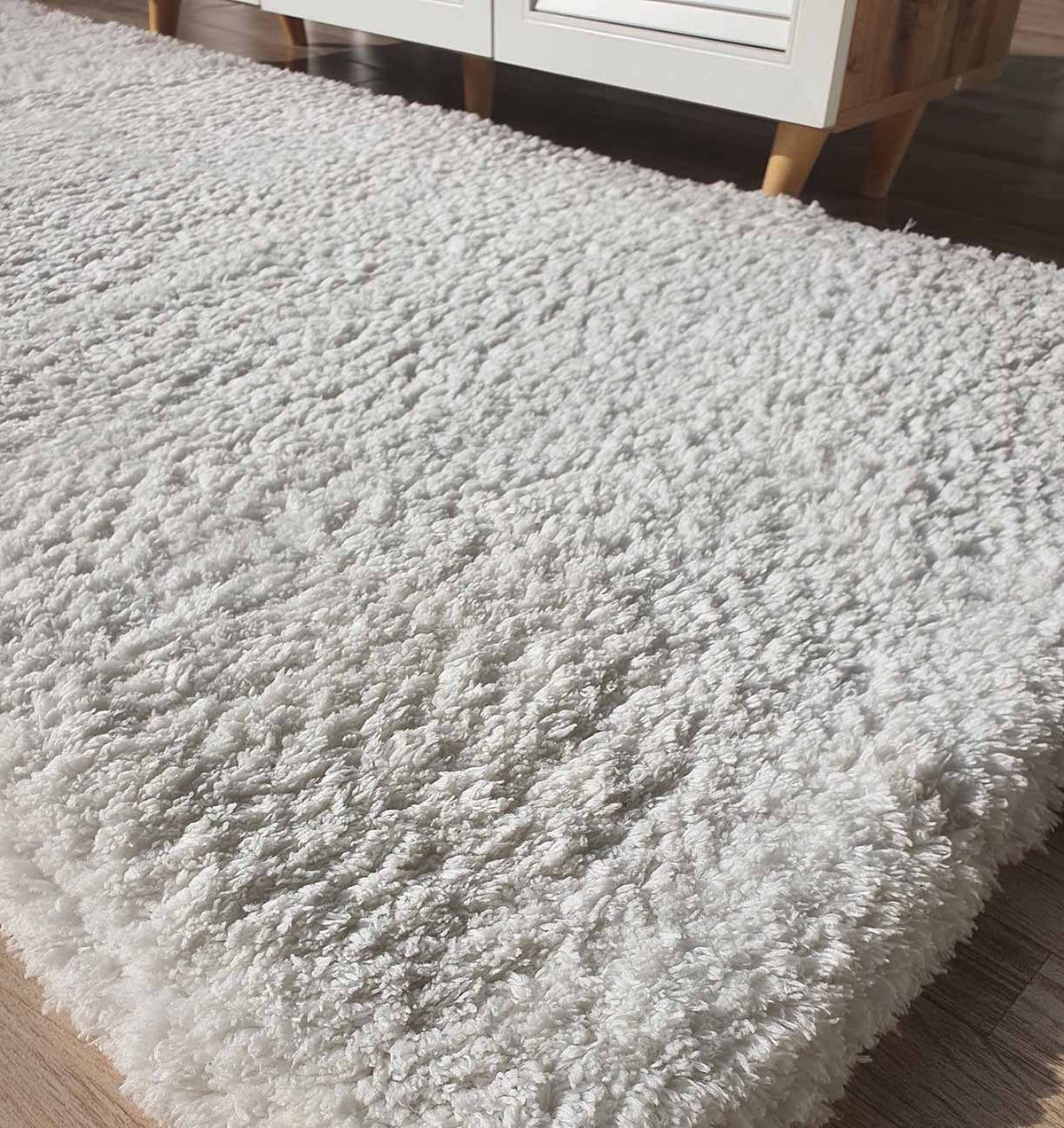 Soft White Shaggy Rug 80X200 CM