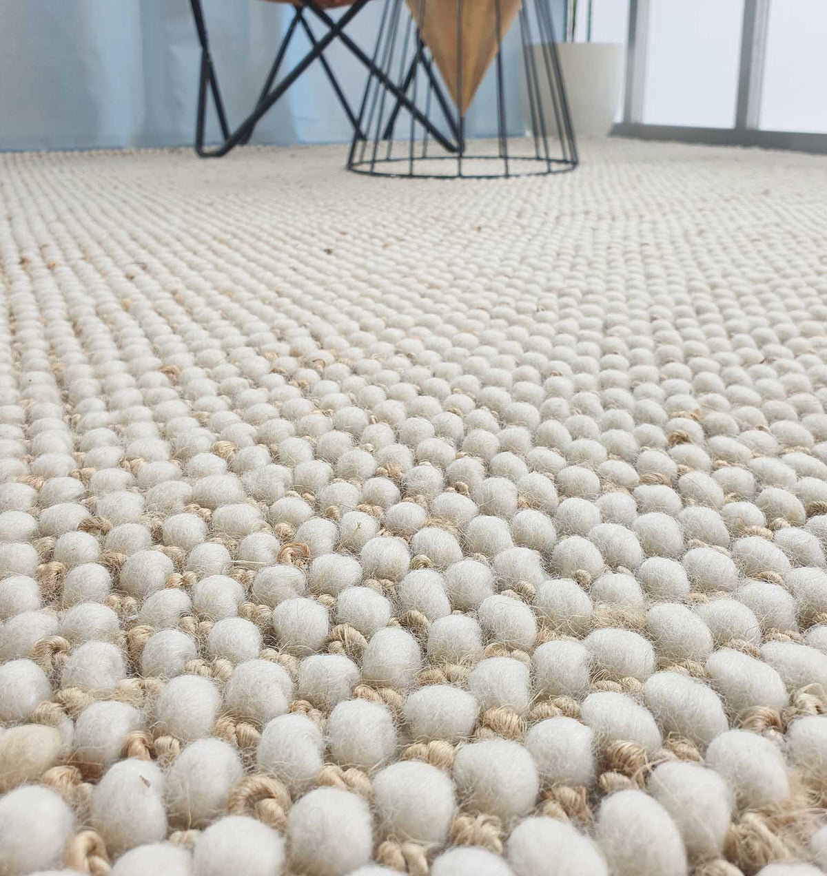 Natural White Woven Rug For Home Decore (5 Sizes)