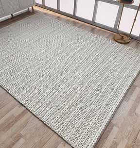 Hand Made Natural White Woven Rug For Home Decore (5 Sizes)