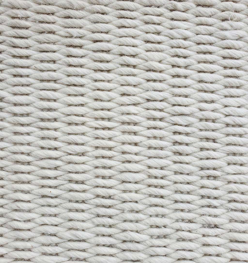 Handmade Natural White New Zealand Wool Woven Rug (5 Sizes)