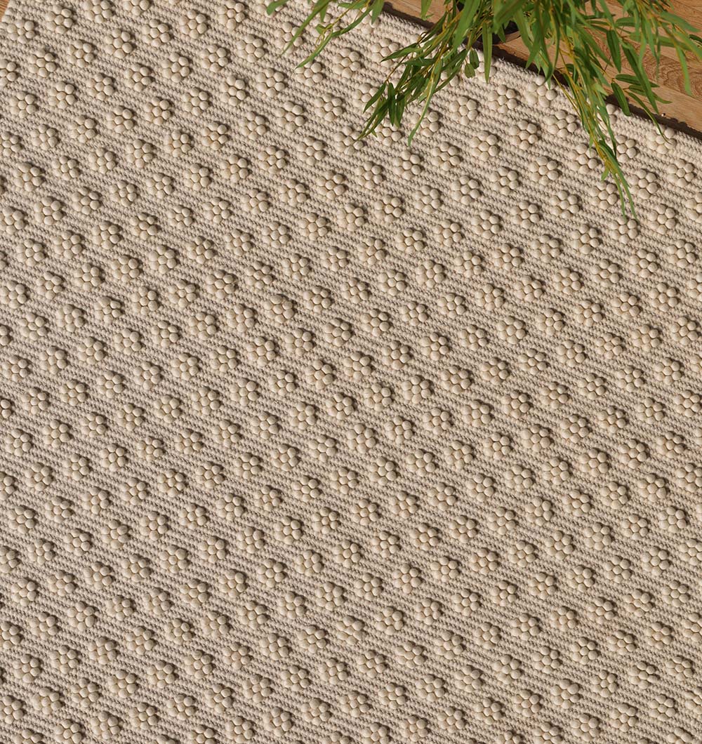 Laurie Natural White Woven Rug  (5 Sizes)