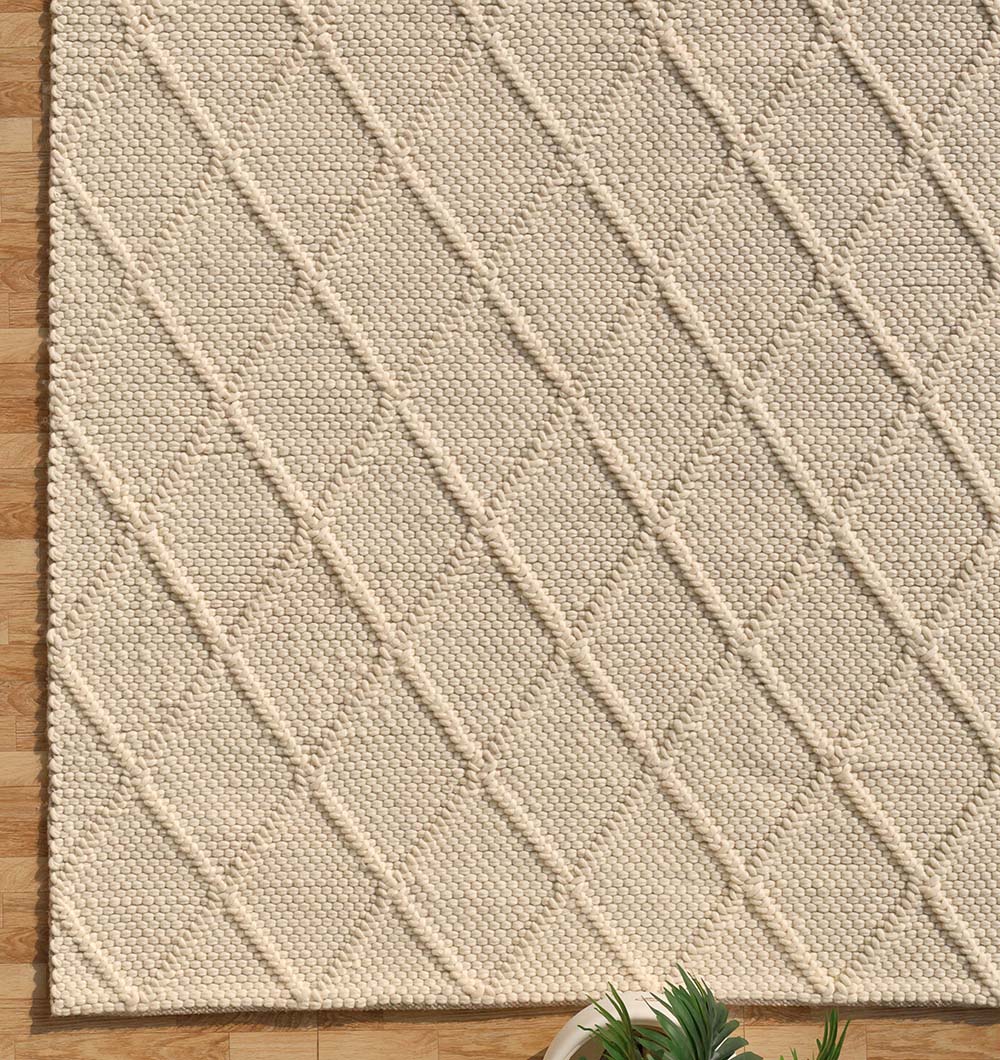 Cassie Natural White Woven Rug  (5 Sizes)