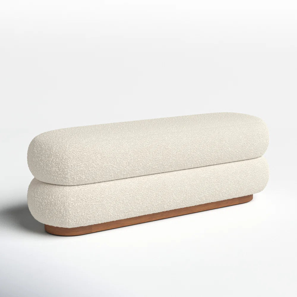 HAND CRAFTED THEO CREAM BOUCLE BENCH