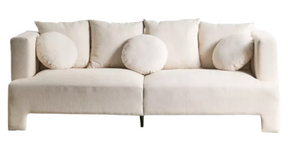 HAND CRAFTED CASSIDY CREAM LINEN SOFA