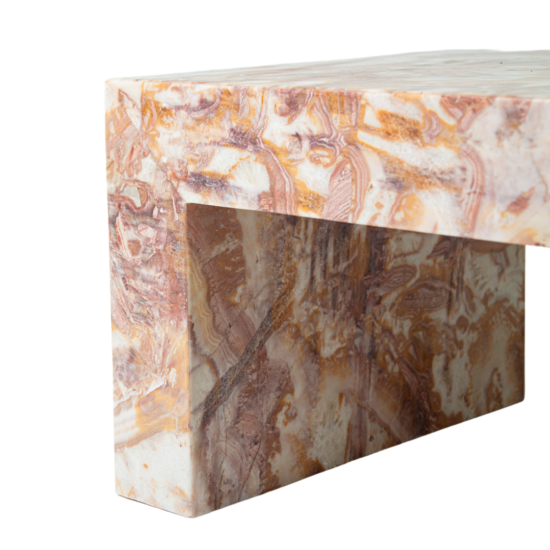 LUCA ITALIAN RED ONYX COFFEE TABLE