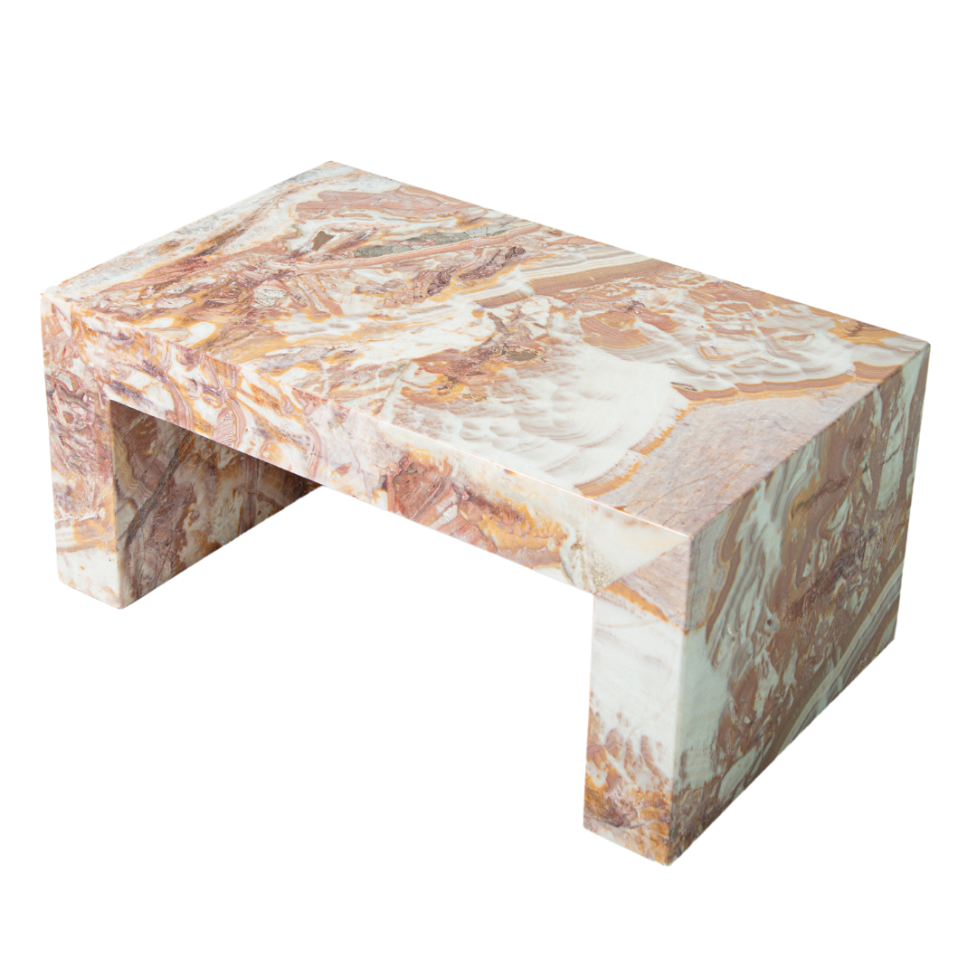 LUCA ITALIAN RED ONYX COFFEE TABLE