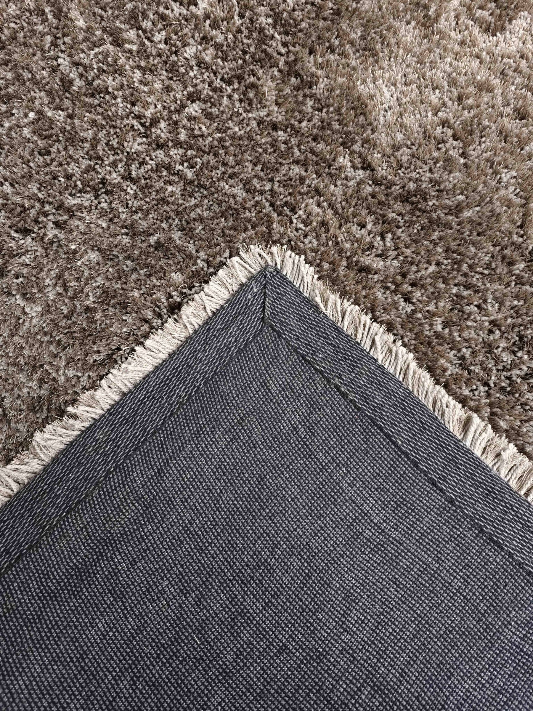 Grey Color Round Shaggy Area Rug 150 CM