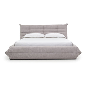 VALARIE GREY LOW PROFILE FABRIC BED