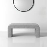 HAND CRAFTED ASTON GREY BOUCLE BENCH