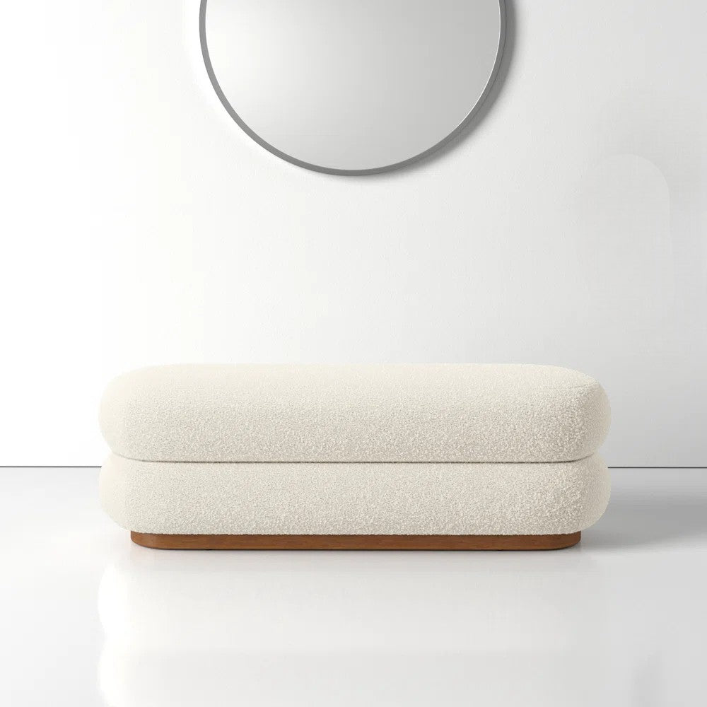 HAND CRAFTED THEO CREAM BOUCLE BENCH