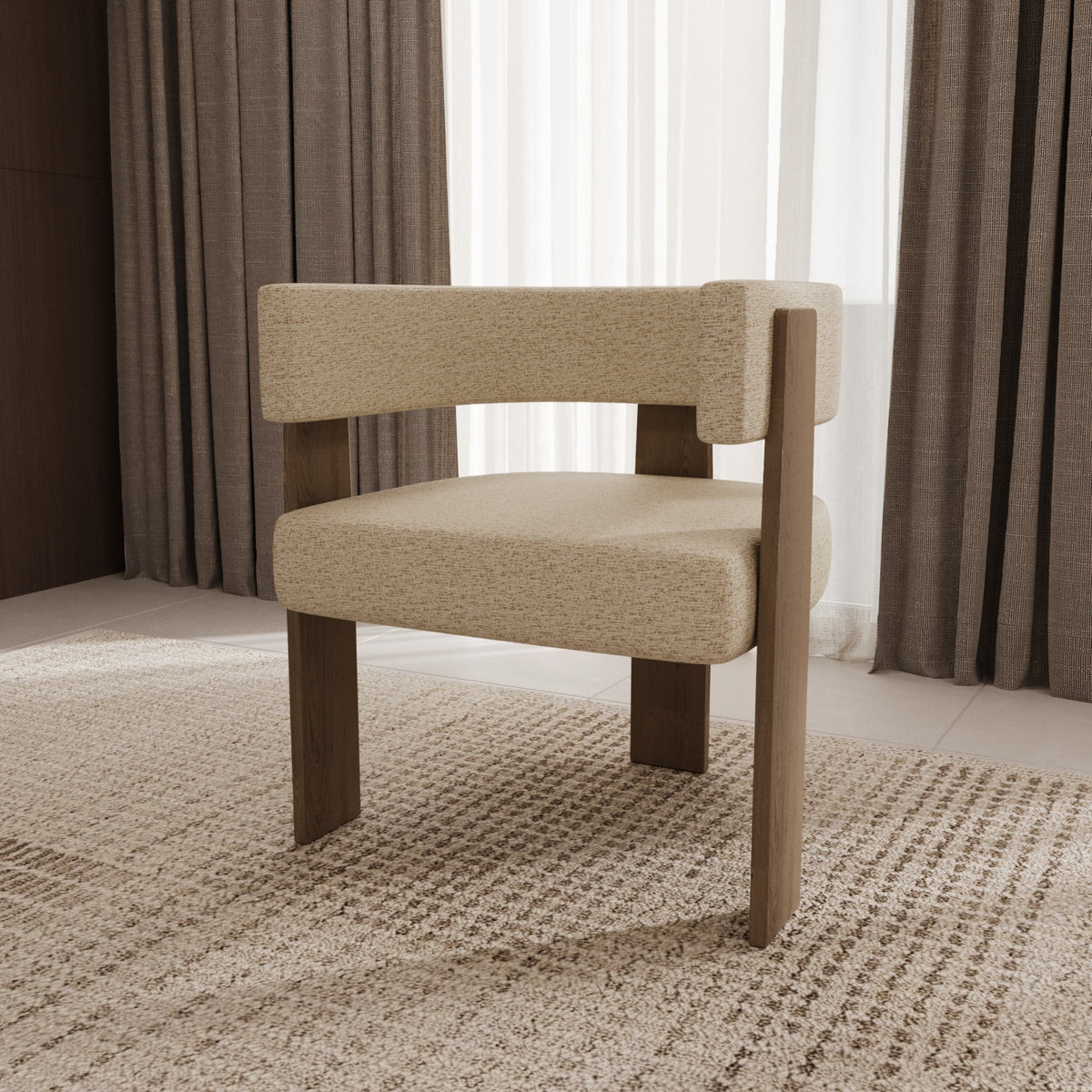 Halston chair with solid wood frame by The Gallery Home