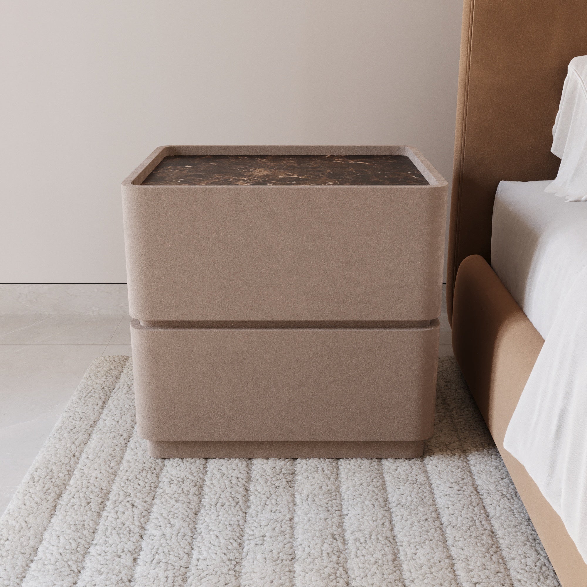 Harrogate Suede Nightstand