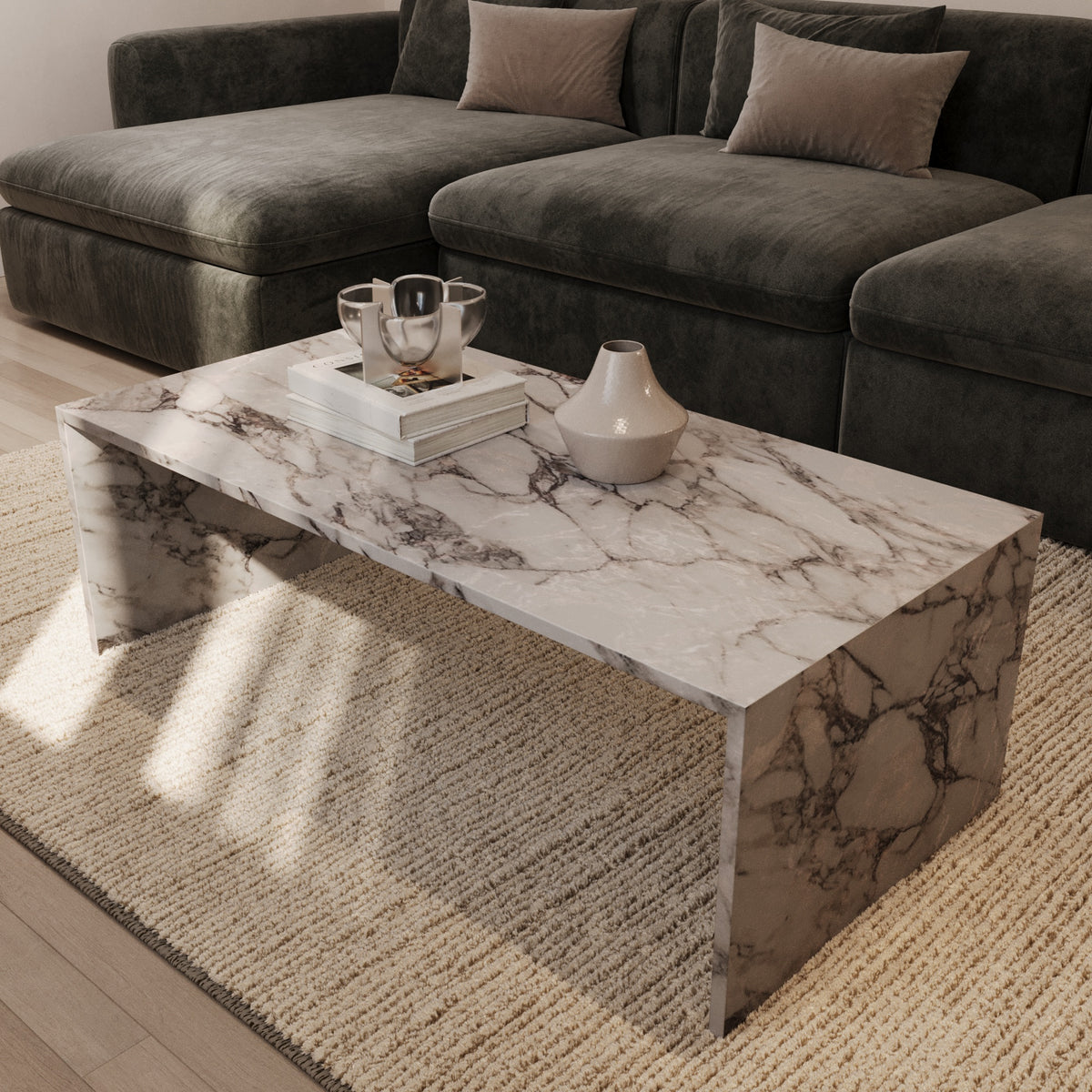 Sofia Arabescato Viola Coffee Table