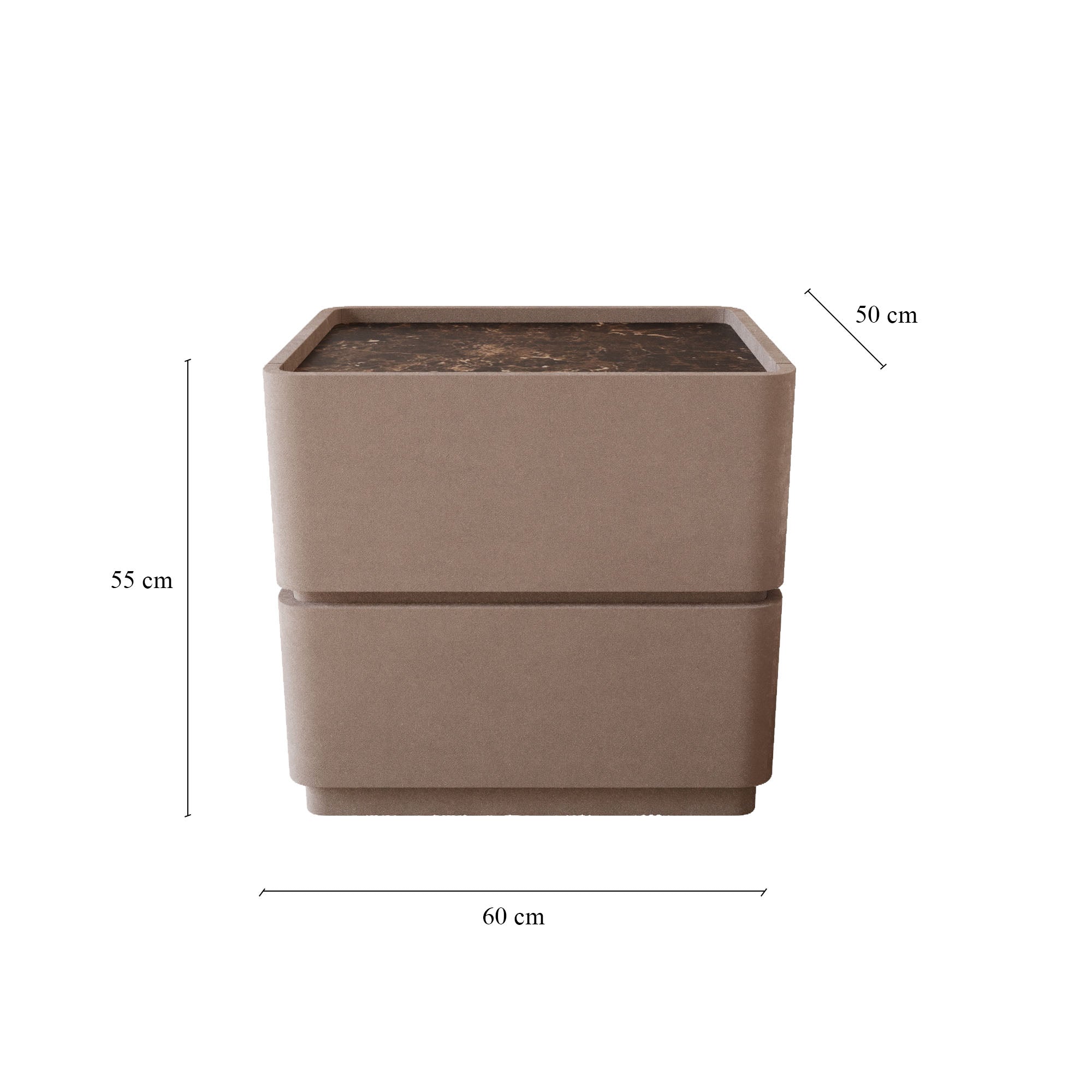 Harrogate Suede Nightstand