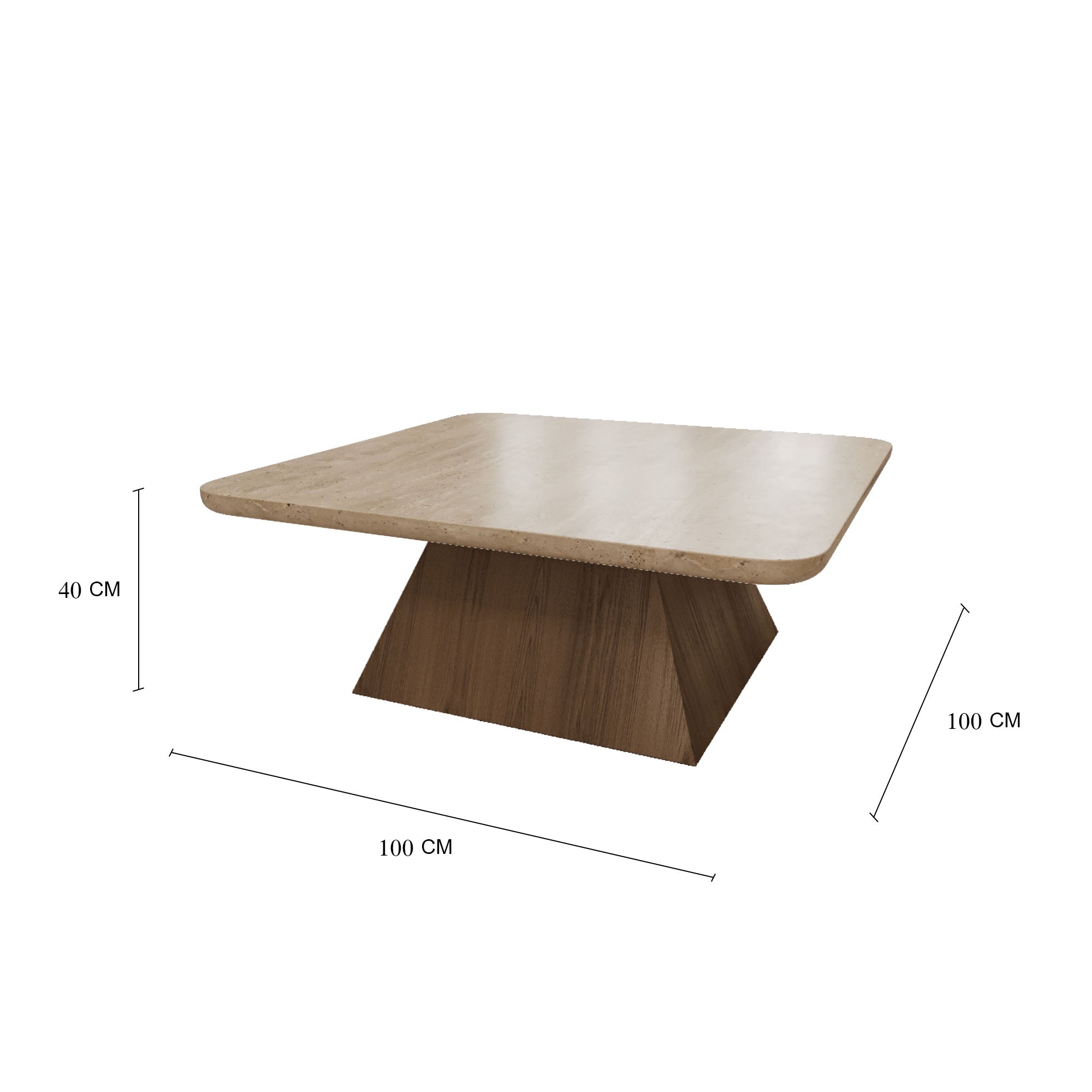 Halston Travertine Coffee Table