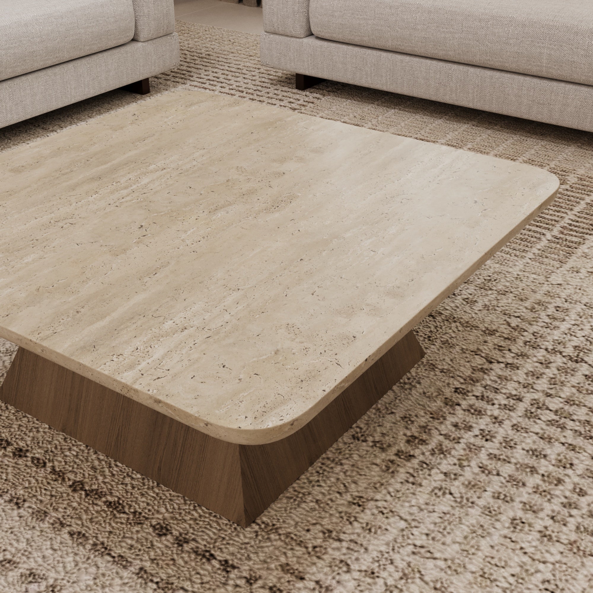 Halston Travertine Coffee Table