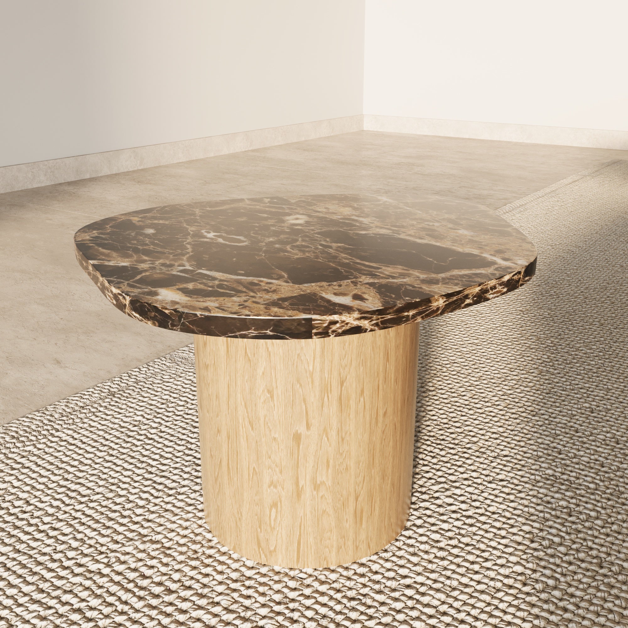 Vivian Dark Emperador Marble Side Table