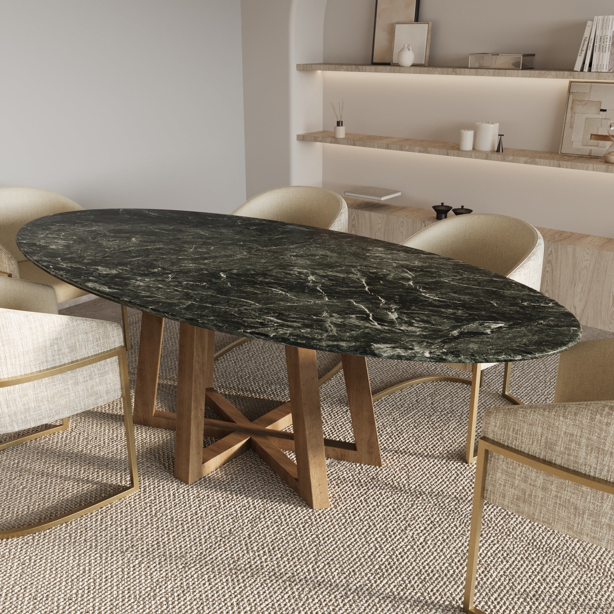 Ashbourne Verde Alpi Dining Table