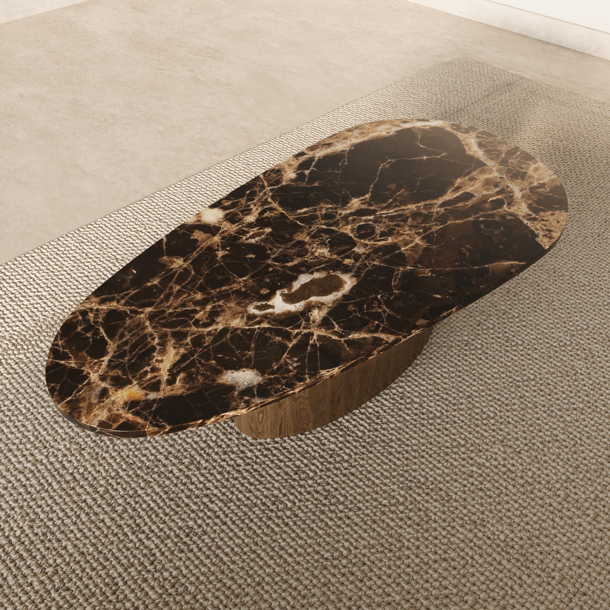 Vivian Dark Emperador Marble Coffee Table