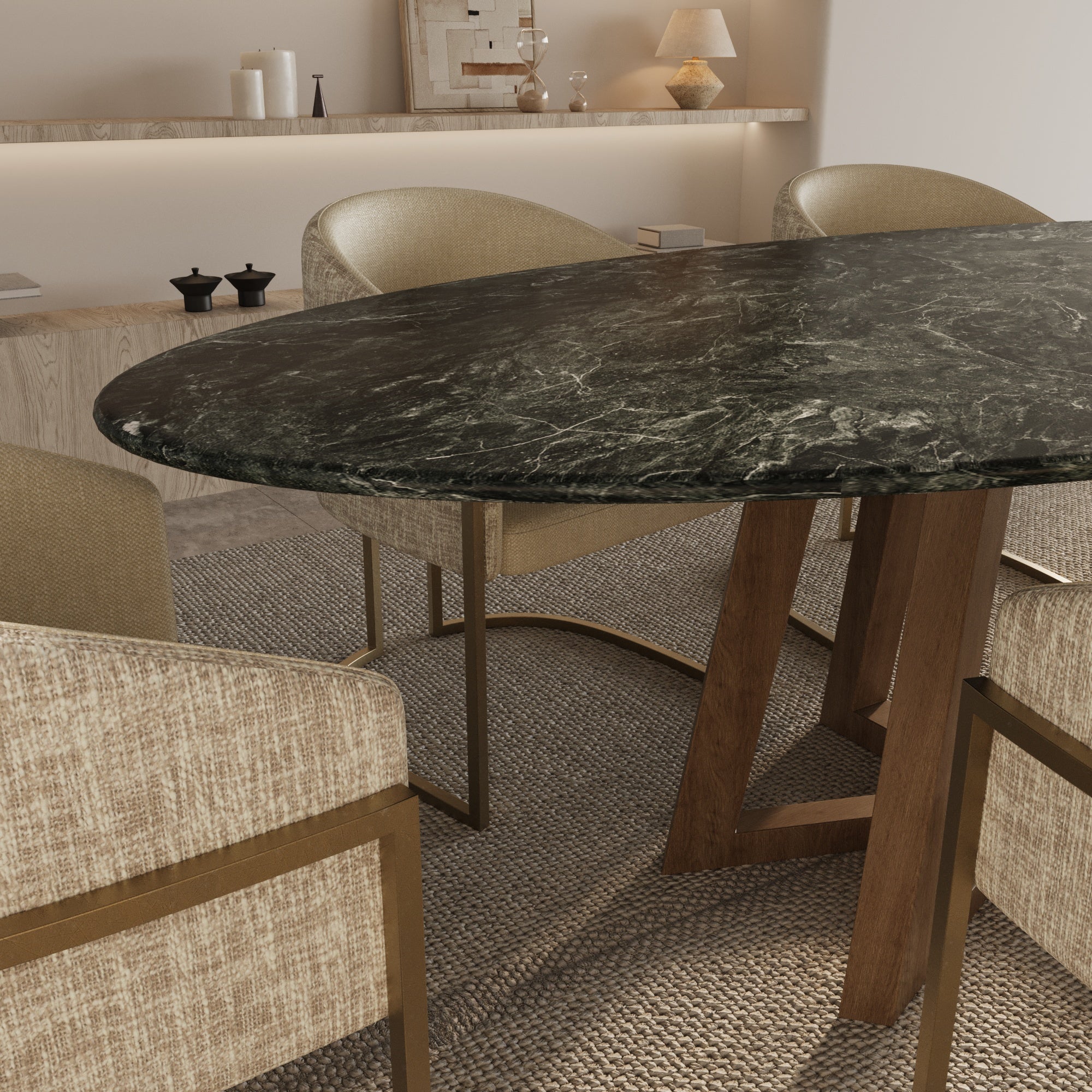 Ashbourne Verde Alpi Dining Table