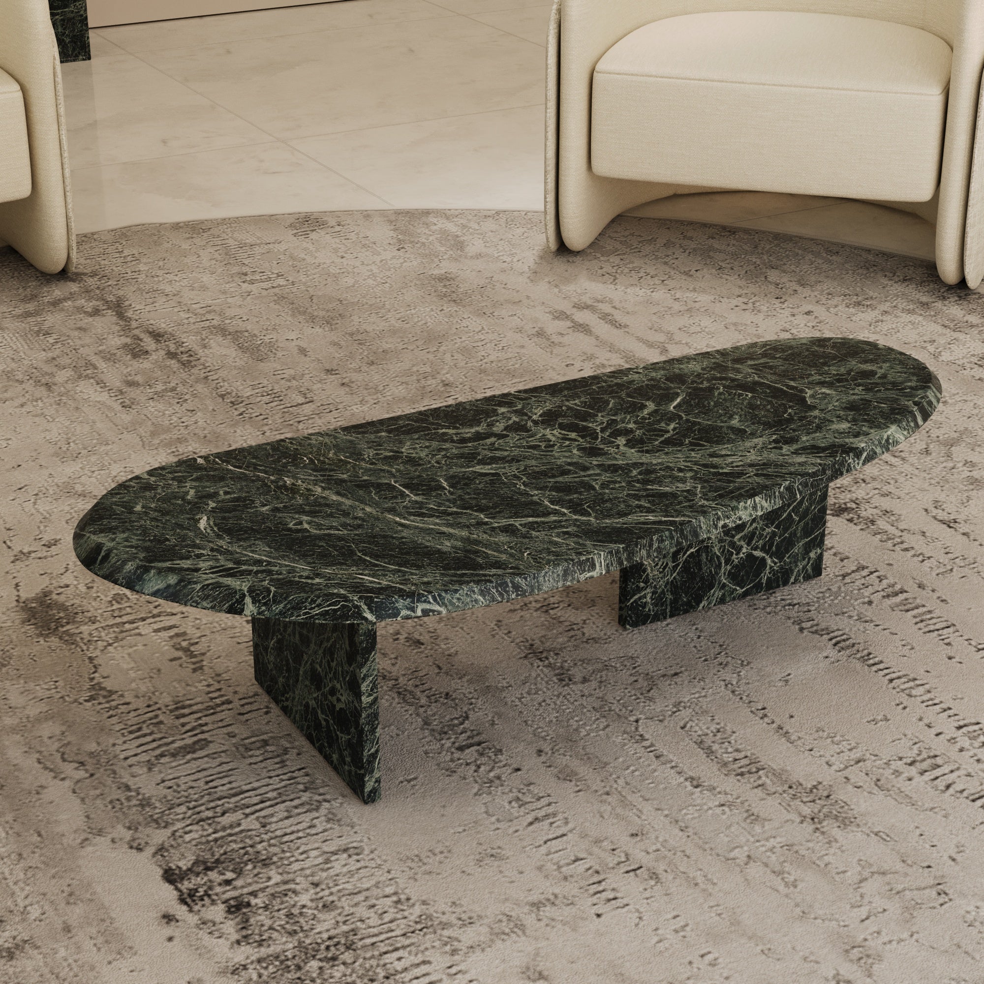 Bridgette Travertine & Verde Alpi Nesting Coffee Table