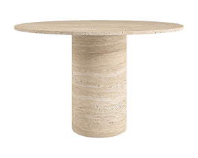 CARLA HAND CRAFTED ORGANIC TRAVERTINE ROUND DINING TABLE