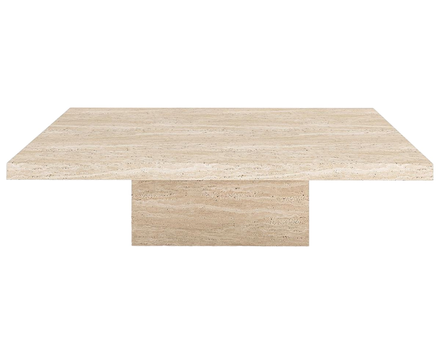 ELANA HAND CRAFTED ORGANIC TRAVERTINE COFFEE TABLE