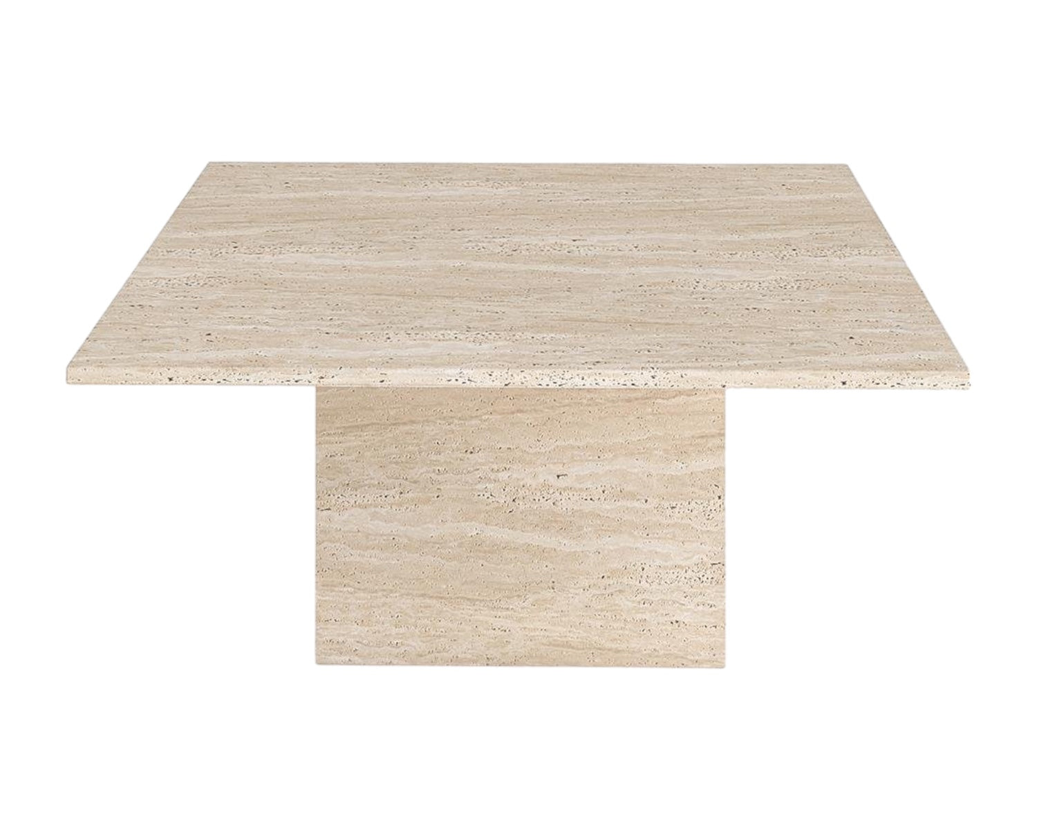 ENZO HAND CRAFTED TRAVERTINE SQAURE COFFEE TABLE