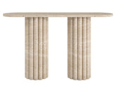 LORENZO HAND CRAFTED ORGANIC TRAVERTINE CONSOLE TABLE