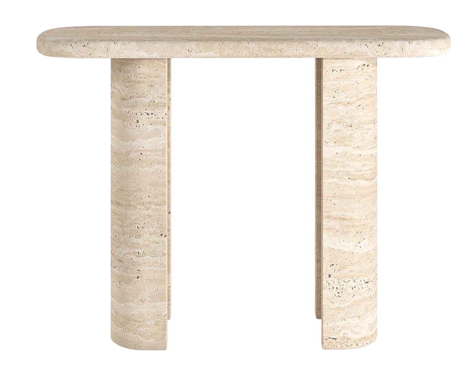 LAVIA HAND CRAFTED ORGANIC TRAVERTINE CONSOLE TABLE