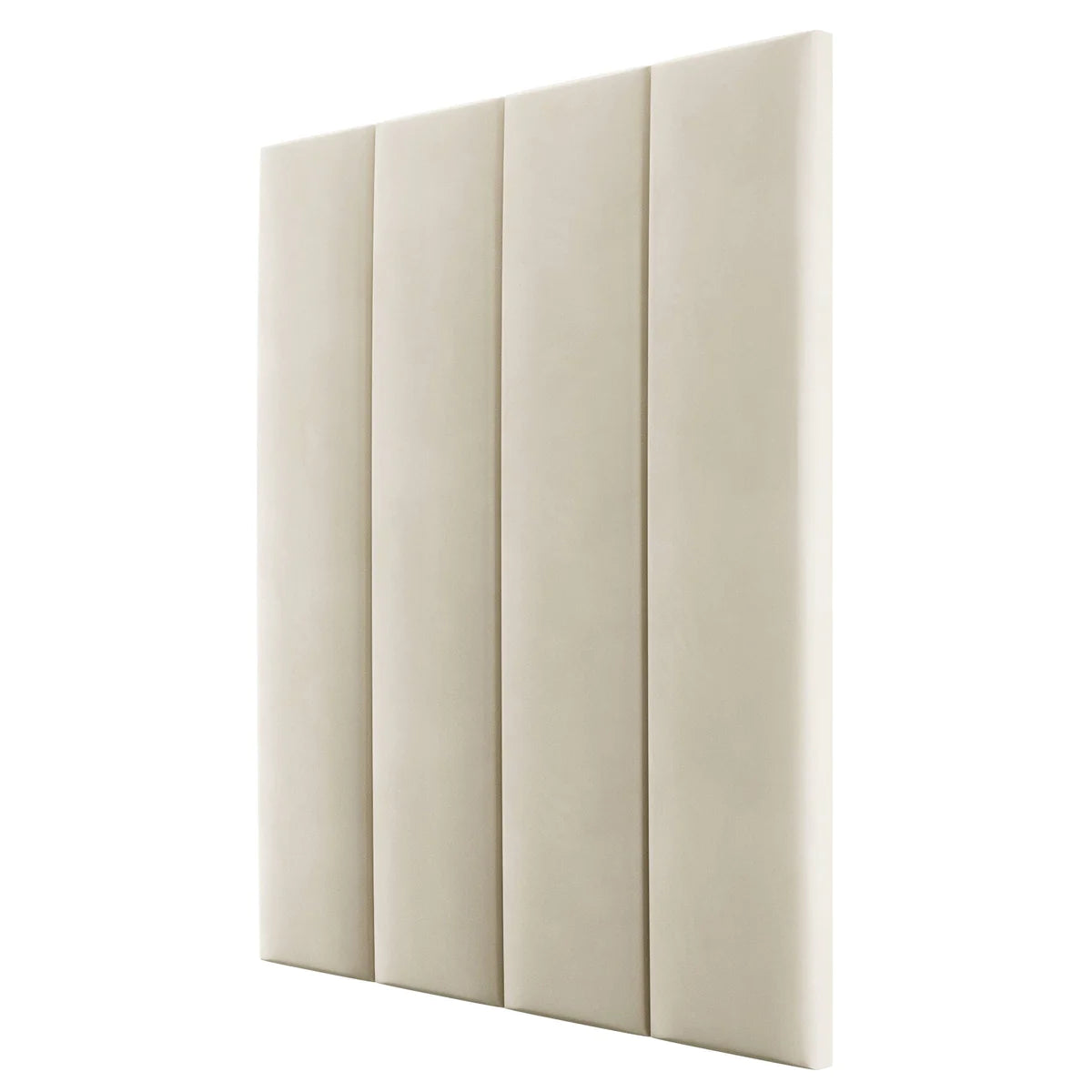 Soft Velvet Cream Upholstered Headboard Wall Panel with Individual Padding