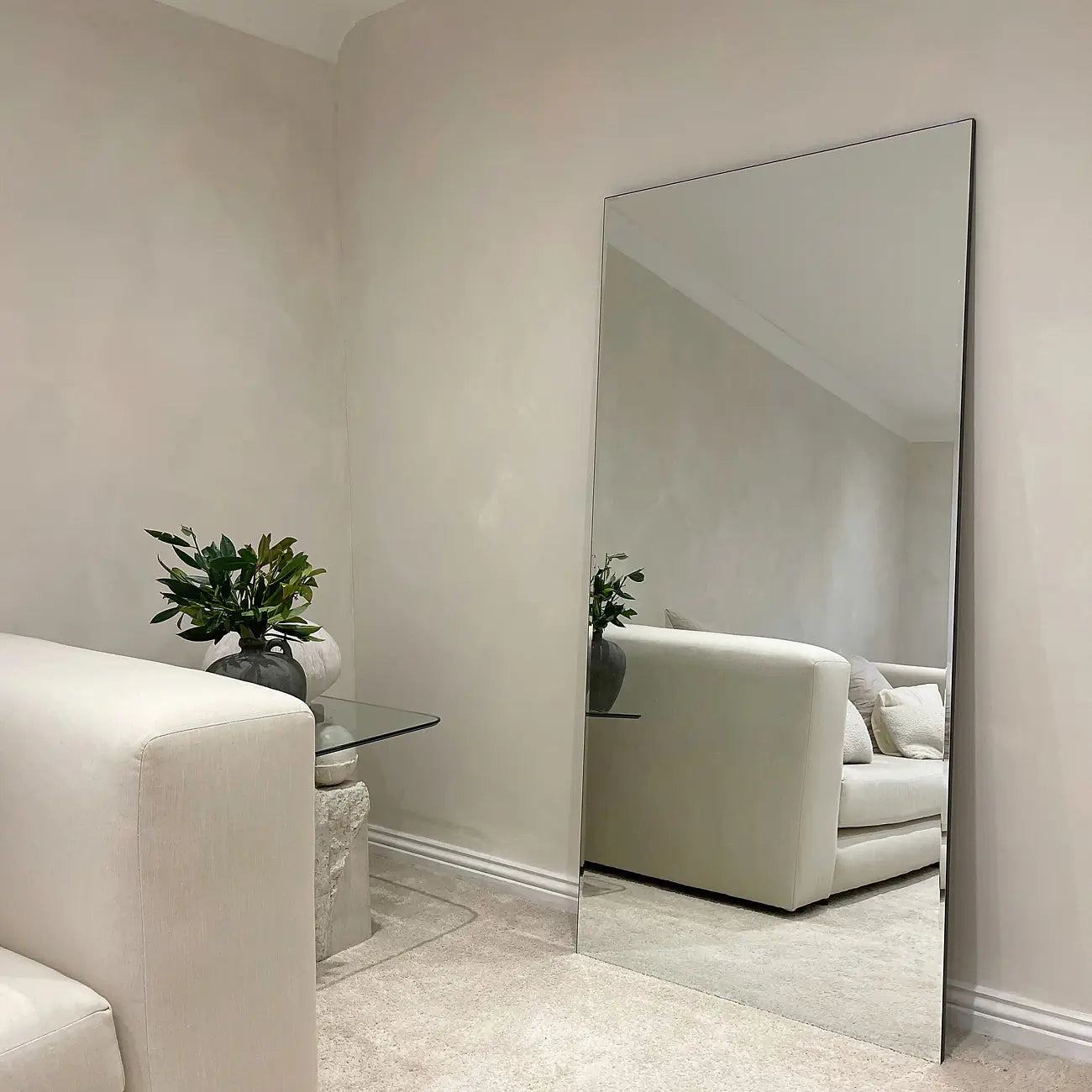 FULL LENGTH FRAMELESS RECTANGLE MIRROR  180CM X 90CM